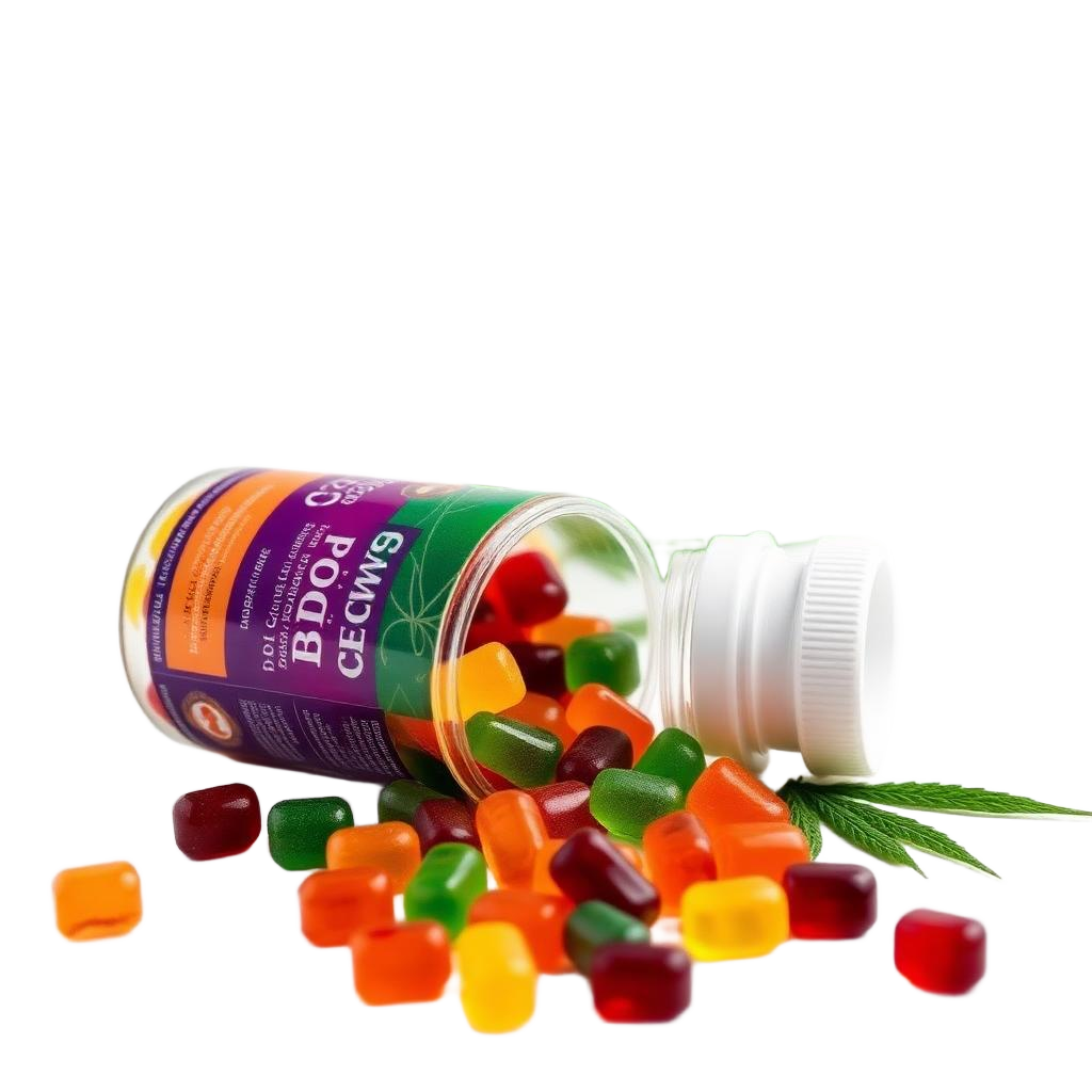 Proper CBD Gummies bottle with colorful gummies